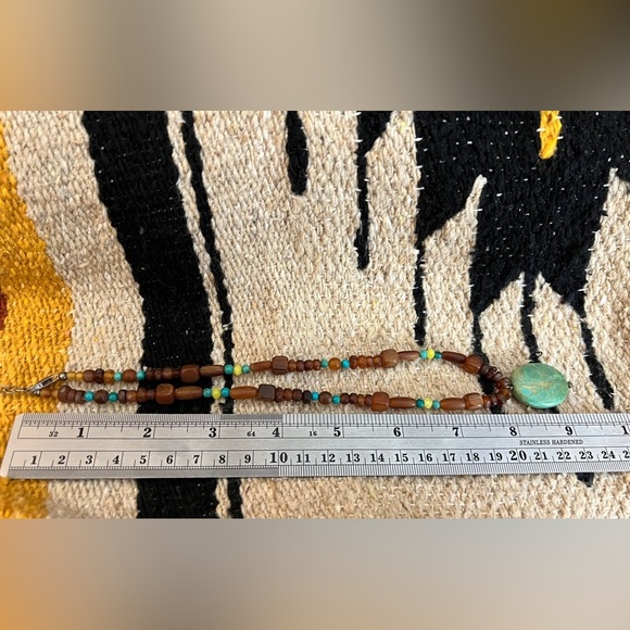 ❤️ Vintage Barse 925 Green Turquoise Beaded Necklace with Pendant 18+2.5” - Picture 11 of 12